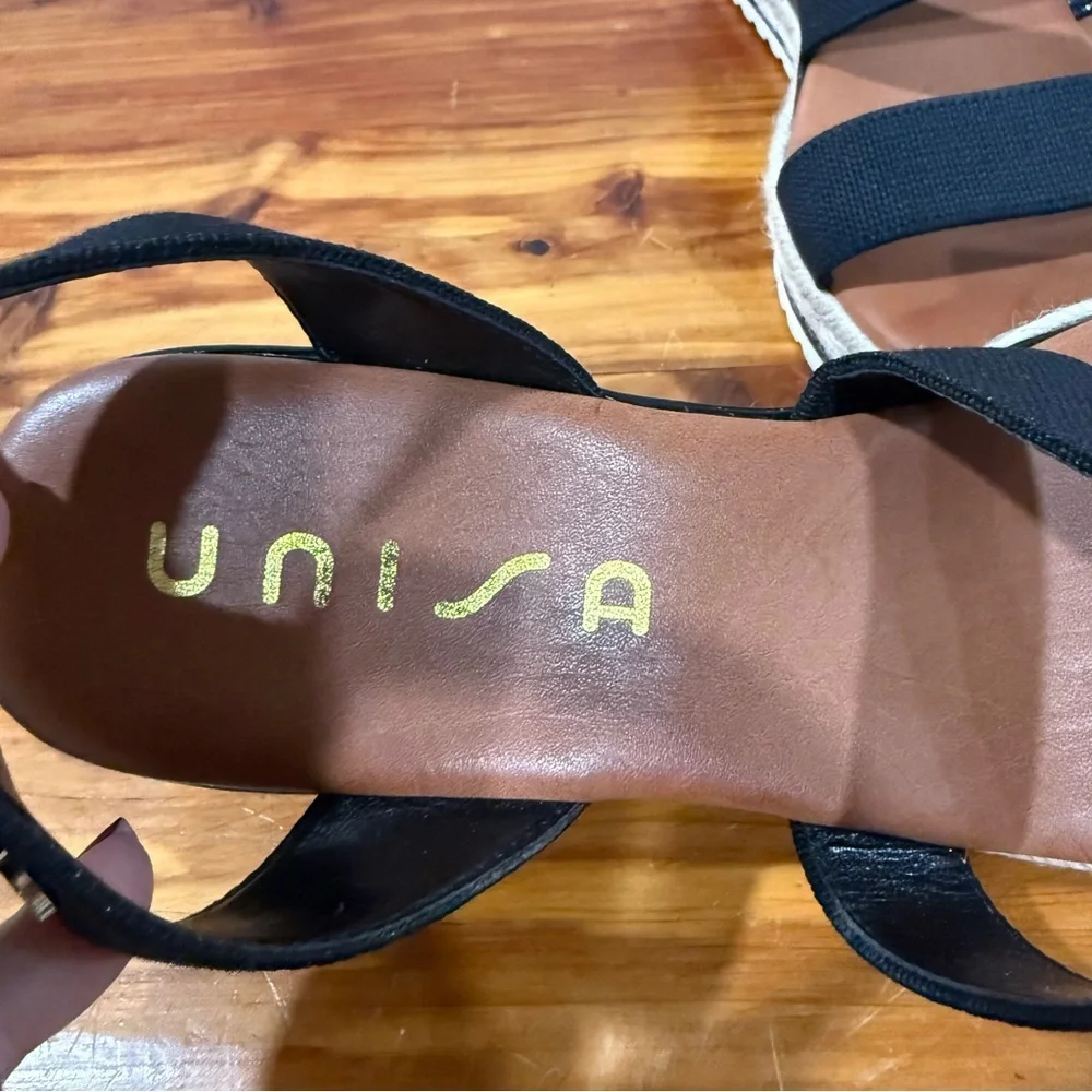 Unisa Unpayge Payge Black Espadrille Strappy Sandals
